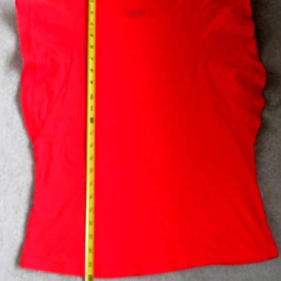 Candace Cameron Bure Breezy Orange 100% Cotton Flutter Cap Sleeve Top Size XXS - Picture 10 of 16